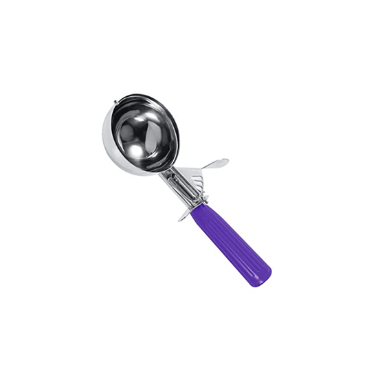 Imagen de Cuchara para helado redonda de acero inoxidable extra chica (40mm de diámetro) morada Alegría
