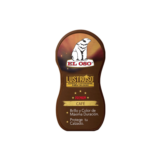 Imagen de Esponja lustradora para calzado color café El Oso