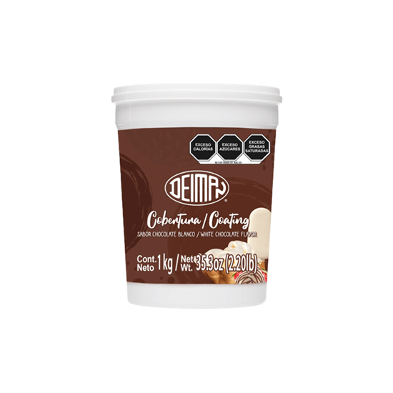Imagen de Cobertura sabor chocolate blanco para helado Deiman 1kg