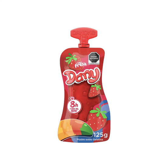Imagen de Gelatina de agua sabor fresa Dany pouch 125g