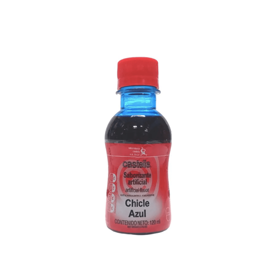 Imagen de Saborizante artificial concentrado de chicle azul Castells 120ml