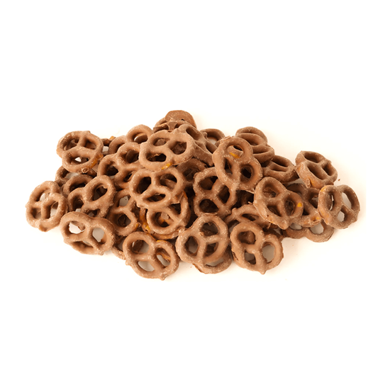 Imagen de Pretzels cubiertos con chocolate con leche a granel