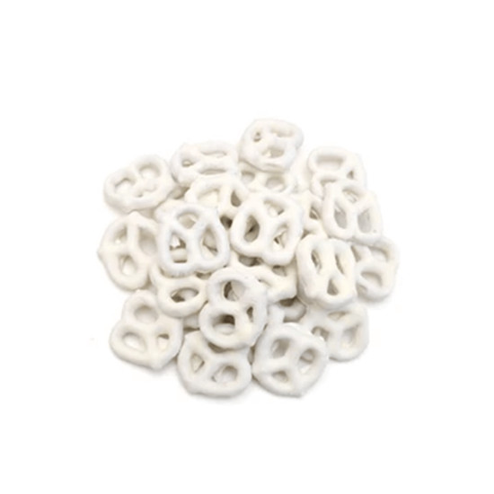 Imagen de Pretzels cubiertos con chocolate blanco a granel