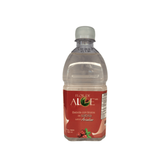 Imagen de Bebida con trozos de sábila sabor arándano Flor de Aloe 500ml