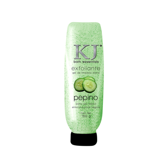Imagen de Exfoliante gel facial y corporal para limpieza diaria con pepino remueve puntos negros KJ Bath Essentials 150g