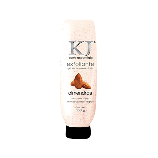 Imagen de Exfoliante gel facial y corporal para limpieza diaria con almendras remueve puntos negro KJ Bath Essentials 150g
