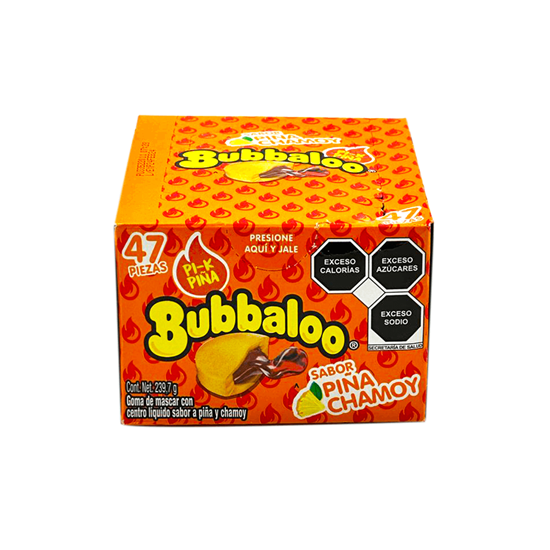 Imagen de Goma de mascar sabor piña-chamoy Bubbaloo 47 pzas (239.7g)
