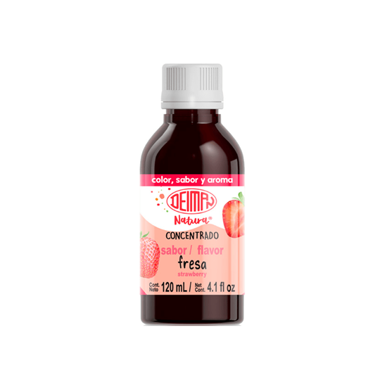 Imagen de Concentrado líquido para alimentos color, sabor y aroma a fresa Deiman Natura 120ml