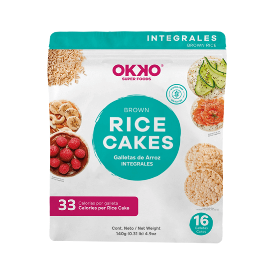 Imagen de Galletas de arroz integrales Okko Súper Foods Brown Rice Cakes 16 pzas (140g)