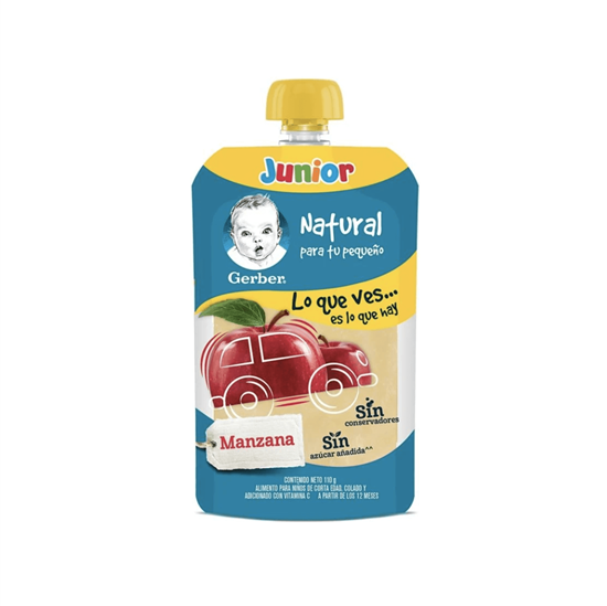 Imagen de Papilla de manzana Gerber Junior (12+ meses) pouch 110g