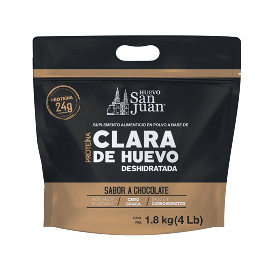 Imagen de Suplemento alimenticio a base de clara de huevo deshidratada sabor chocolate San Juan Proteína 1.8kg