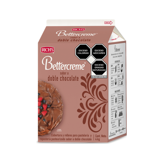 Imagen de Cobertura y relleno para pastelería y repostería sabor doble chocolate Rich's Bettercreme 4kg