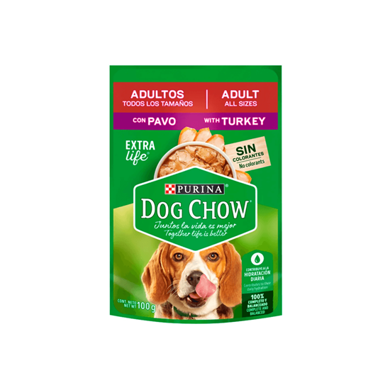 Imagen de Alimento húmedo para perro Purina Dog Chow adultos todos los tamaños con pavo 100g