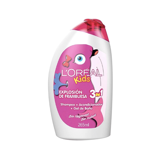 Imagen de Shampoo L'Oréal Kids 3 en 1 explosión de frambuesa 265ml