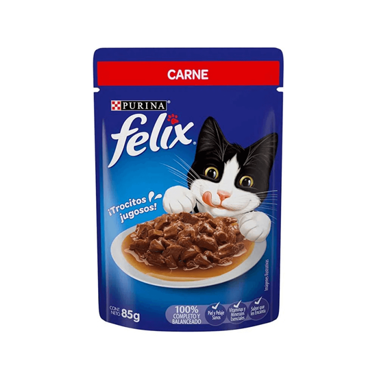 Imagen de Alimento húmedo para gato sabor carne Purina Felix sobre 85g