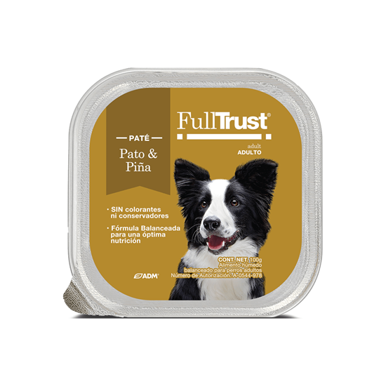 Imagen de Alimento húmedo para perros adultos paté sabor pato & piña Full Trust 100g
