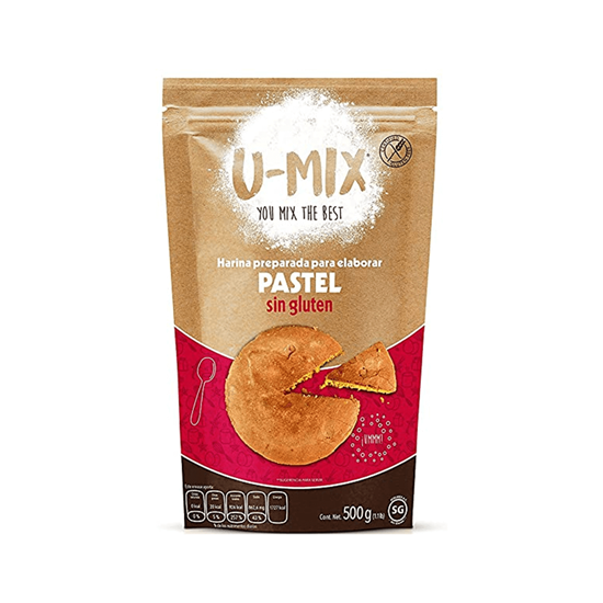 Imagen de Harina preparada para elaborar pastel sin gluten U-Mix 500gr