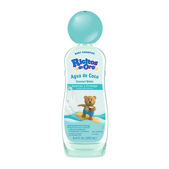Imagen de Shampoo para bebé Ricitos de Oro Agua de Coco Suaviza y Protege 250ml