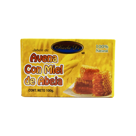 Imagen de Jabón de tocador natural de avena con miel de abeja Karla Di 100g