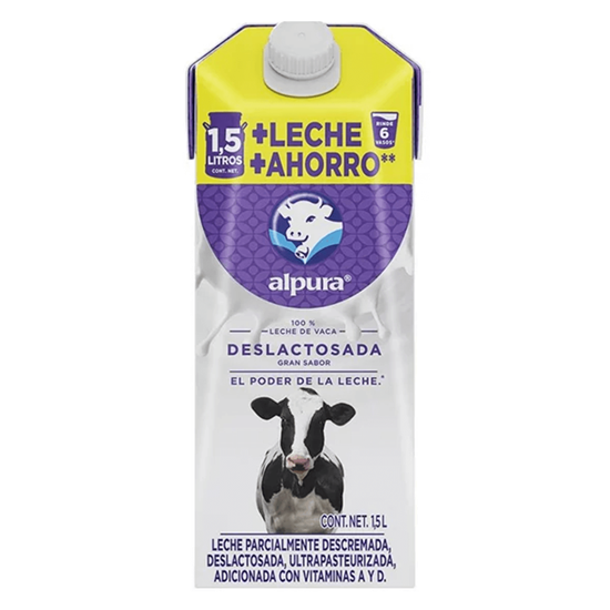 Imagen de Leche Alpura deslactosada + leche 1.5L