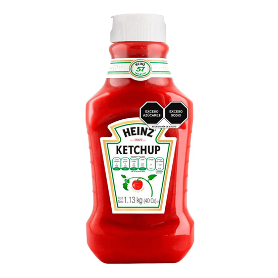 Imagen de Salsa de tomate kétchup Heinz envase rojo apachurrable 1.13kg