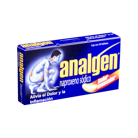 Imagen de Analgen para dolor muscular (naproxeno) 20 tabletas