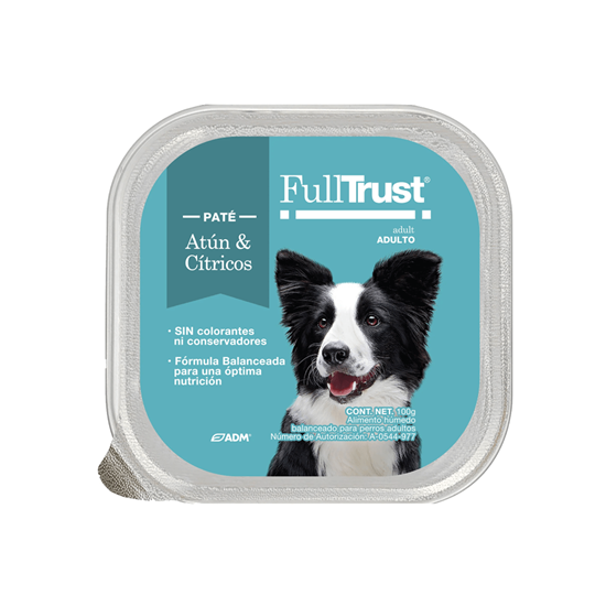 Imagen de Alimento húmedo para perros adultos paté sabor atún & cítricos Full Trust 100g