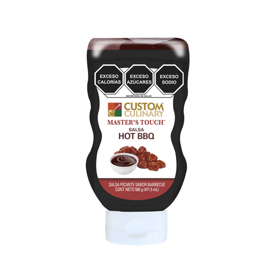 Imagen de Salsa para alitas Custom Culinary sabor hot BBQ 580g (471.5ml)