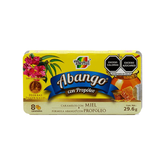 Imagen de Caramelos de propóleo y miel sabor jengibre Abango 8 pzas (29.6g)