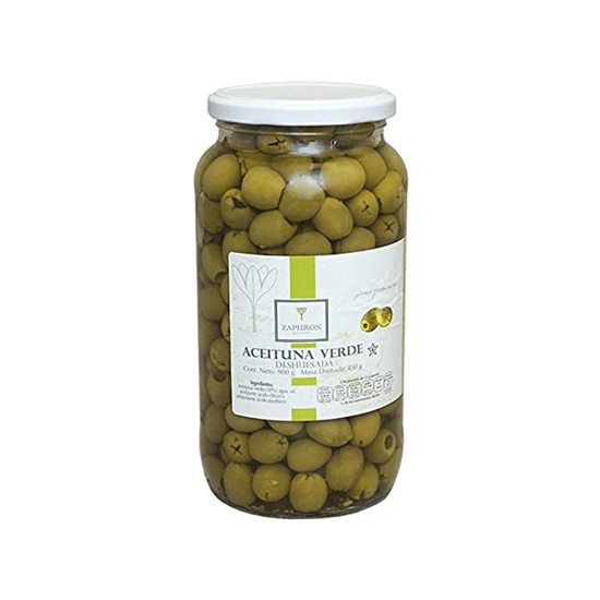 Imagen de Aceituna verde deshuesada en salmuera Zaphron 900g