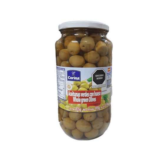 Imagen de Aceitunas verdes con hueso en salmuera Corina 935g