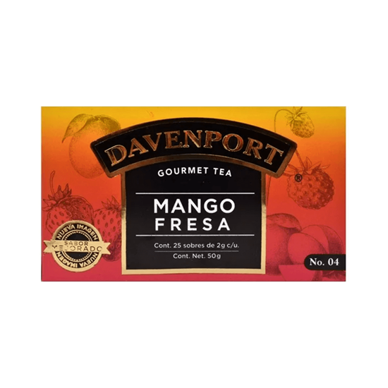 Imagen de Té de mango y fresa Davenport Gourmet Tea 25 sobres de 2g c/u (50g)