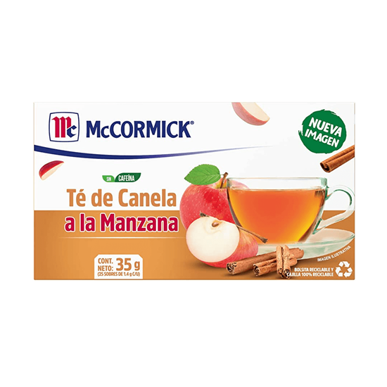 Imagen de Té de canela a la manzana McCormick 25 sobres de 1.4g c/u (35g)