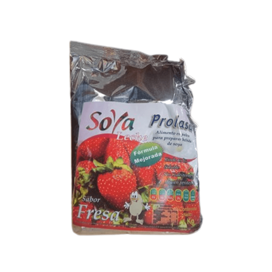 Imagen de Alimento en polvo para preparar bebida de soya sabor fresa Prolasa Soya 1kg