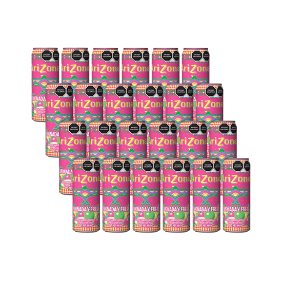 Imagen de Bebida Arizona sabor limonada y fresa 24 pzas de 680ml c/u