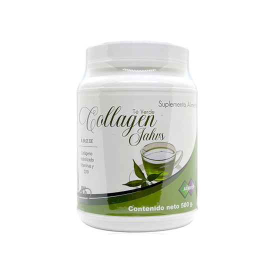 Imagen de Suplemento alimenticio a base de colágeno hidrolizado sabor té verde Collagen Jahvs 500g