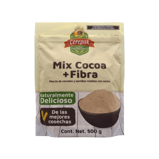 Imagen de Mezcla de cereales y semillas molidas con cocoa Cerepak Mix Cocoa + Fibra 500g