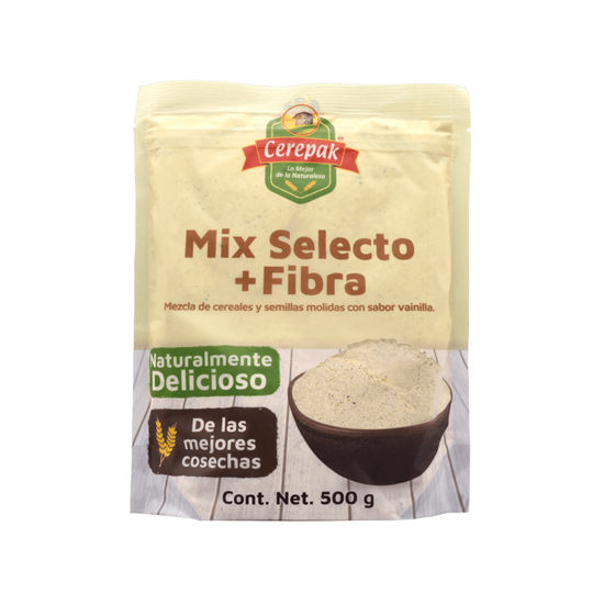 Imagen de Mezcla de cereales y semillas molidas sabor vainilla Cerepak Mix Selecto + Fibra 500g