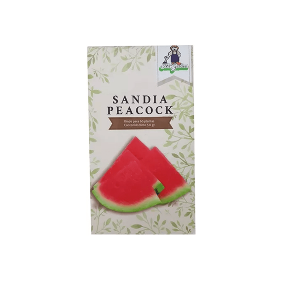 Imagen de Semilla para hortaliza de sandía Peacock Mr. Garden 3g (rinde para 60 plantas)