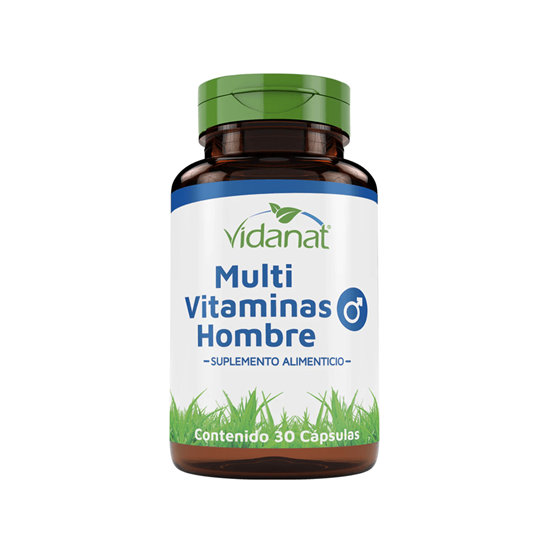 Imagen de Suplemento alimenticio Multi Vitaminas Hombre Vidanat 30 cápsulas