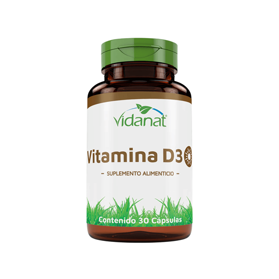 Imagen de Suplemento alimenticio Vitamina D3 Vidanat 30 cápsulas