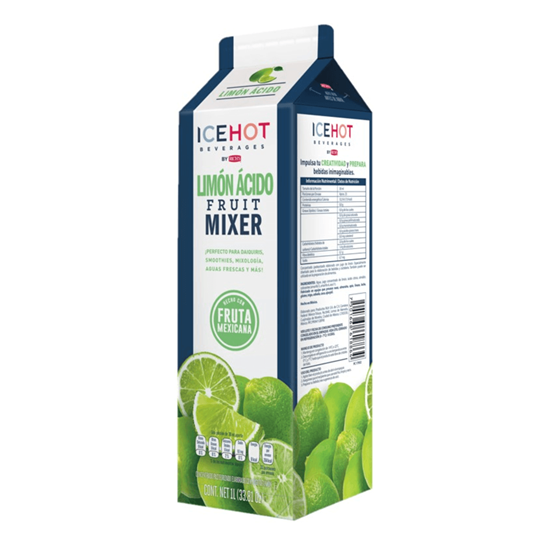 Imagen de Concentrado de jugo de limón ácido para limonadas, micheladas y mixología ICEHOT Beverages by Rich's Fruit Mixer 1L