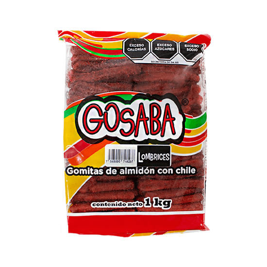 Imagen de Gomitas de gusano enchiladas sabor mango Gosaba Lombrices 1kg