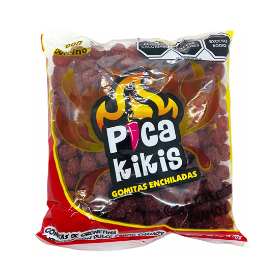 Imagen de Gomitas enchiladas con salsa sabor chamoy Don Dulcino Pica Kikis 1kg