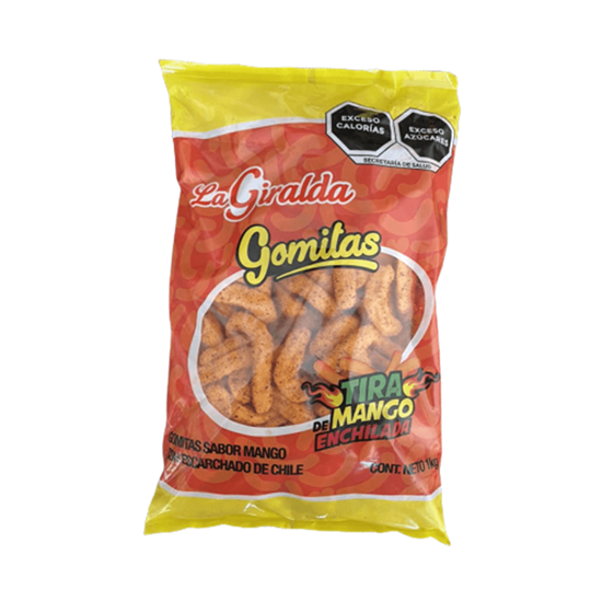 Imagen de Gomitas sabor mango con escarchado de chile La Giralda Tira de Mango Enchilada 1kg