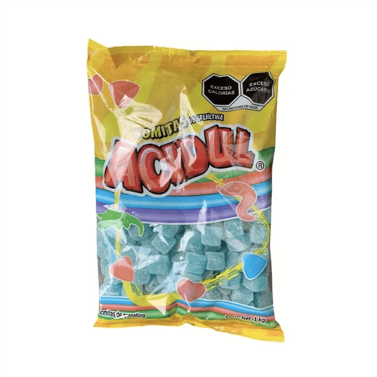 Imagen de Gomitas azules sabor chicle Acidul 1kg