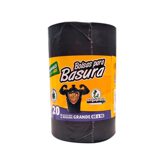 Imagen de Bolsa ecológicas para basura Anguiplast grande (60cm x 90cm) 20 pzas