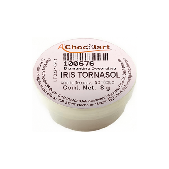 Imagen de Diamantina decorativa comestible color iris tornasol A'Chocolart 8g
