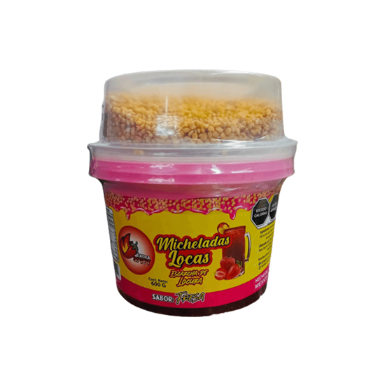Imagen de Escarchado picante para micheladas sabor fresa con ajonjolí Micheladas Locas 600g