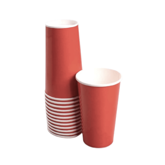 Imagen de Vaso grande color rojo para michelada paquete con 25 pzas